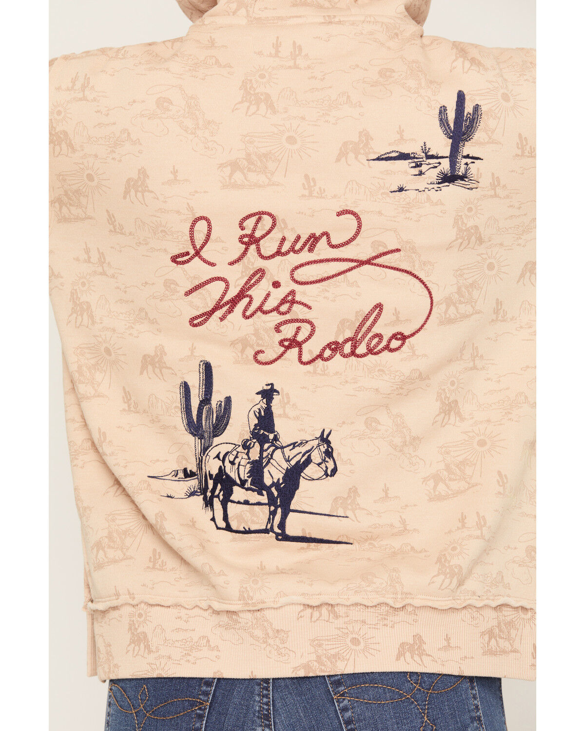 Image #5 - Idyllwind Women's I Run This Rodeo Hoodie, Khaki, hi-res