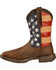 Image #3 - Durango Men's Patriotic Square Toe Western Boots, Brown, hi-res
