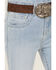 Image #2 - Shyanne Little Girls' Destructed Knee Flare Jeans , Light Wash, hi-res