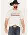 Image #1 - RANK 45&reg; Men's Stria Rank Short Sleeve Graphic T-Shirt, White, hi-res
