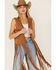 Image #1 - Fornia Women's Fringe Faux Suede Vest, Camel, hi-res