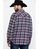 Image #2 - Resistol Men's Crook Small Plaid Long Sleeve Western Shirt, Light Blue, hi-res