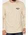 Image #3 - Brixton Men's Trailmoor Snake And Skull Graphic Print Long Sleeve Shirt , Cream, hi-res