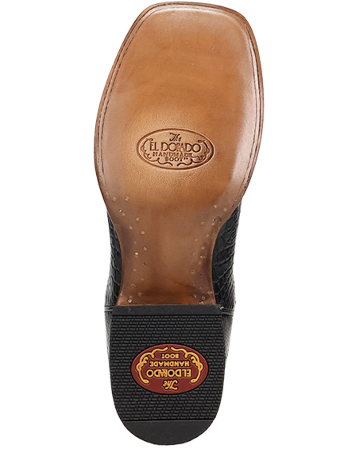 Image #7 - El Dorado Men's Nile Exotic Crocodile Western Boots - Broad Square Toe, Black, hi-res