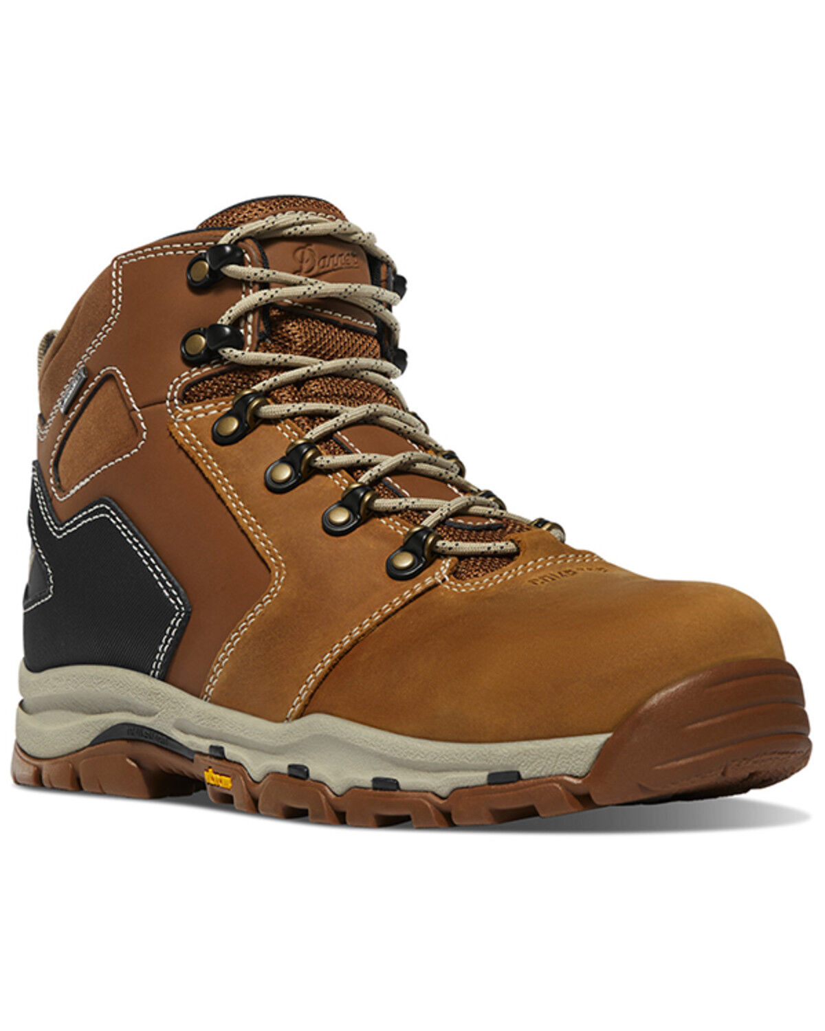 Danner Men's 4.5" Vicious Waterproof Work Boots - Composite Toe, Black/tan, hi-res