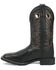 Image #3 - Laredo Men's Kane Western Boots - Broad Square Toe , Black, hi-res