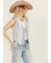 Image #2 - Ariat Women's Striped Vest, Blue, hi-res