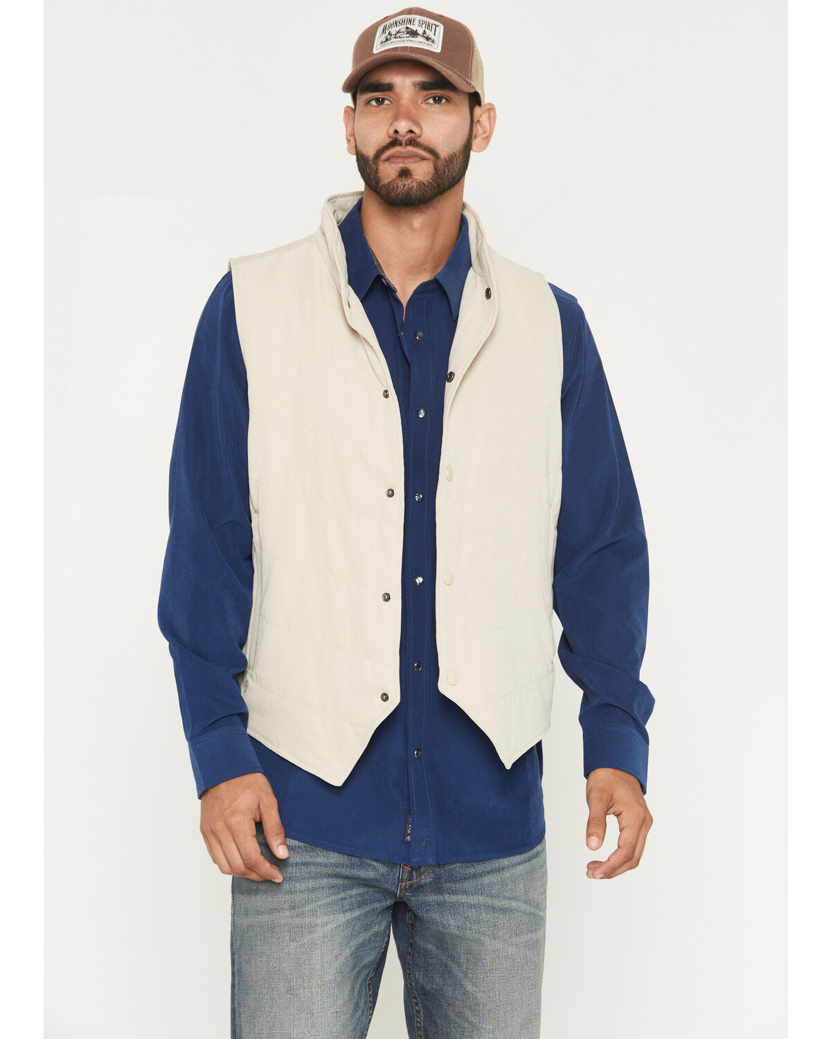Image #3 - Moonshine Spirit&reg; Men's Jefferson Lightweight Moleskin Puffer Vest, Tan, hi-res