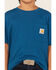 Image #3 - Carhartt Boys' Short Sleeve Pocket T-Shirt, Light Wash, hi-res