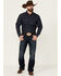 Image #3 - Blue Ranchwear Men's Heavyweight Dark Wash Denim Snap Western Shirt, Dark Blue, hi-res