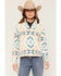 Image #1 - Shyanne Women's Polar Fleece Southwestern Print Snap Pullover, Khaki, hi-res
