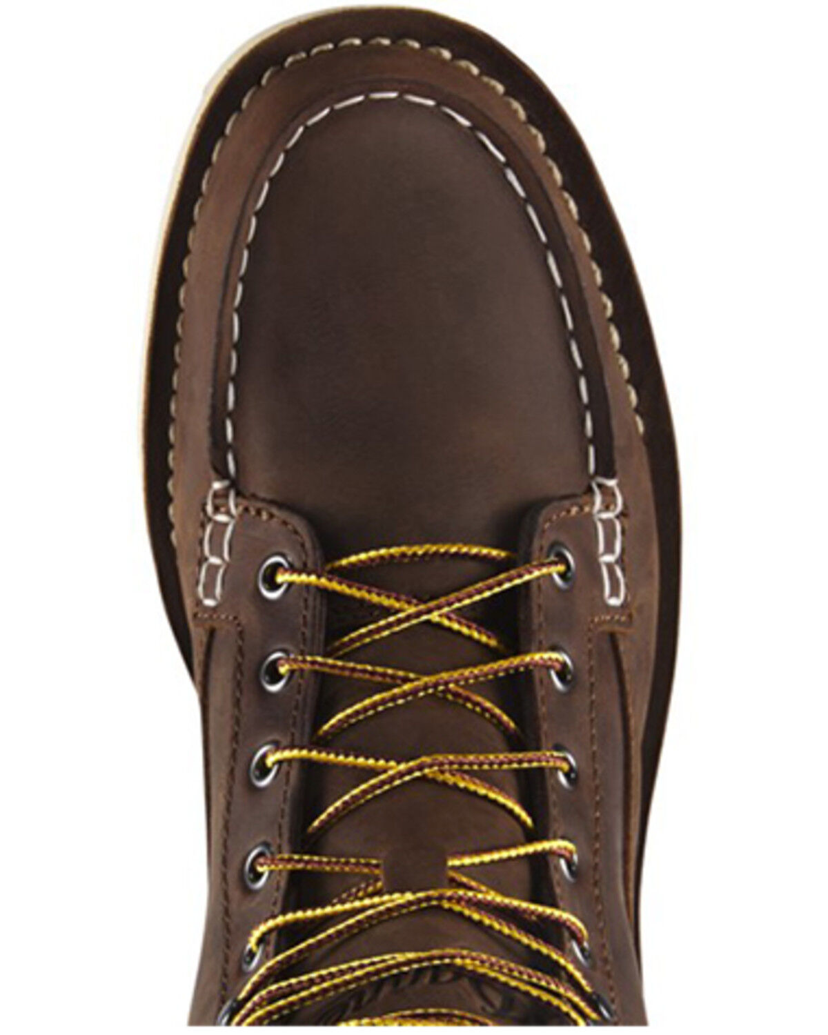 Image #4 - Danner Men's 6" Bull Run Moc Waterproof Work Boots - Soft Toe, Brown, hi-res