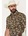 Image #2 - Gibson Trading Co Men's Desert Soul Floral Print Short Sleeve Button-Down Western Shirt, Brown, hi-res