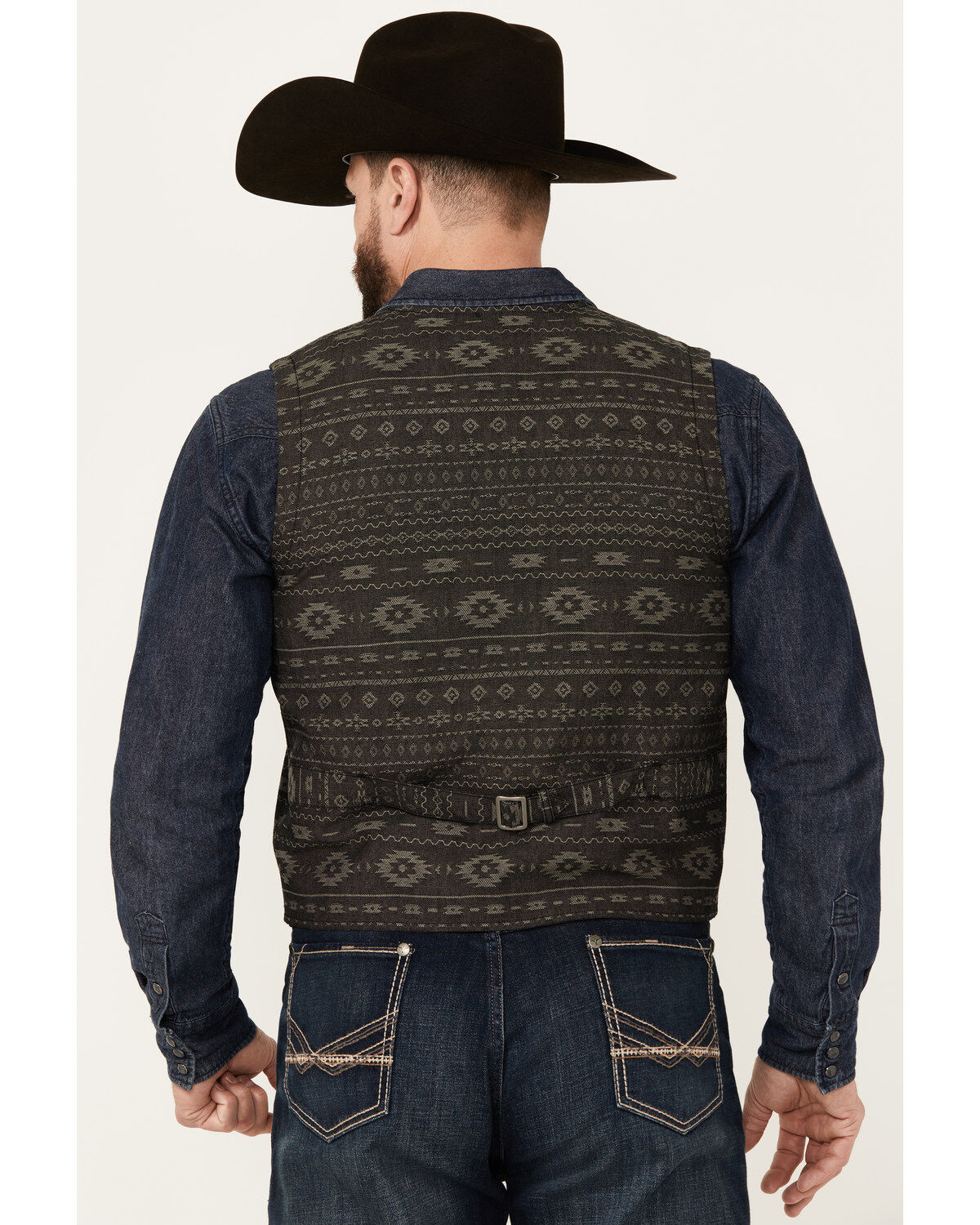 Image #4 - Moonshine Spirit&reg; Men's Regent Southwestern Print Vest, Charcoal, hi-res