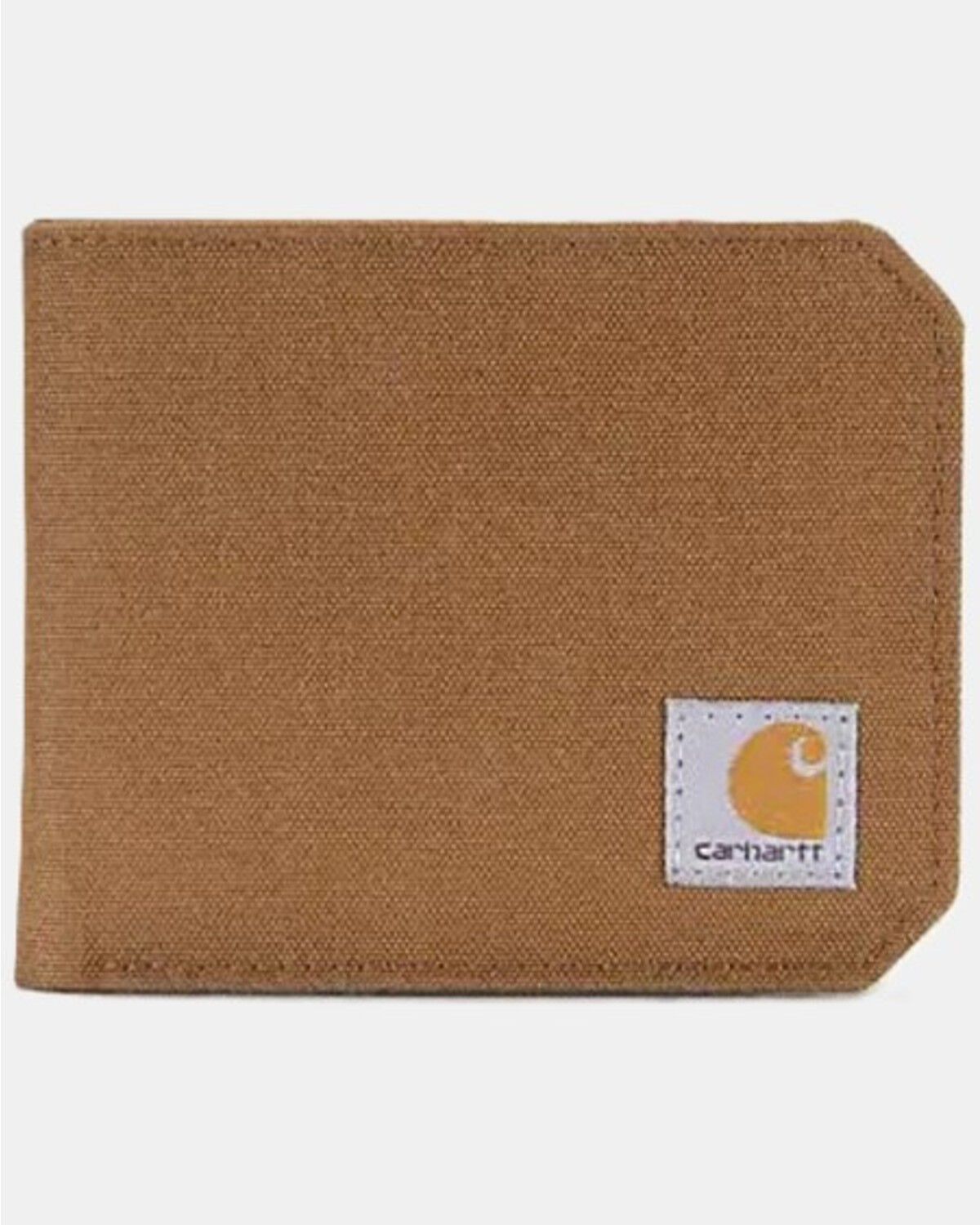 Image #1 - Carhartt Men's Nylon Duck Bifold Wallet, Brown, hi-res