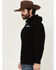 Image #2 - Boot Barn Men's Logo Graphic Hooded Sweatshirt, Black, hi-res