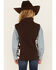 Image #4 - Cowgirl Hardware Girls' Cow Print Accent Vest, Chocolate, hi-res