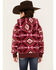 Image #4 - Shyanne Girls' Southwestern Print Fleece Hoodie, Wine, hi-res