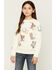 Image #1 - Shyanne Girls' Western Novelty Printed Sweatshirt, Cream, hi-res
