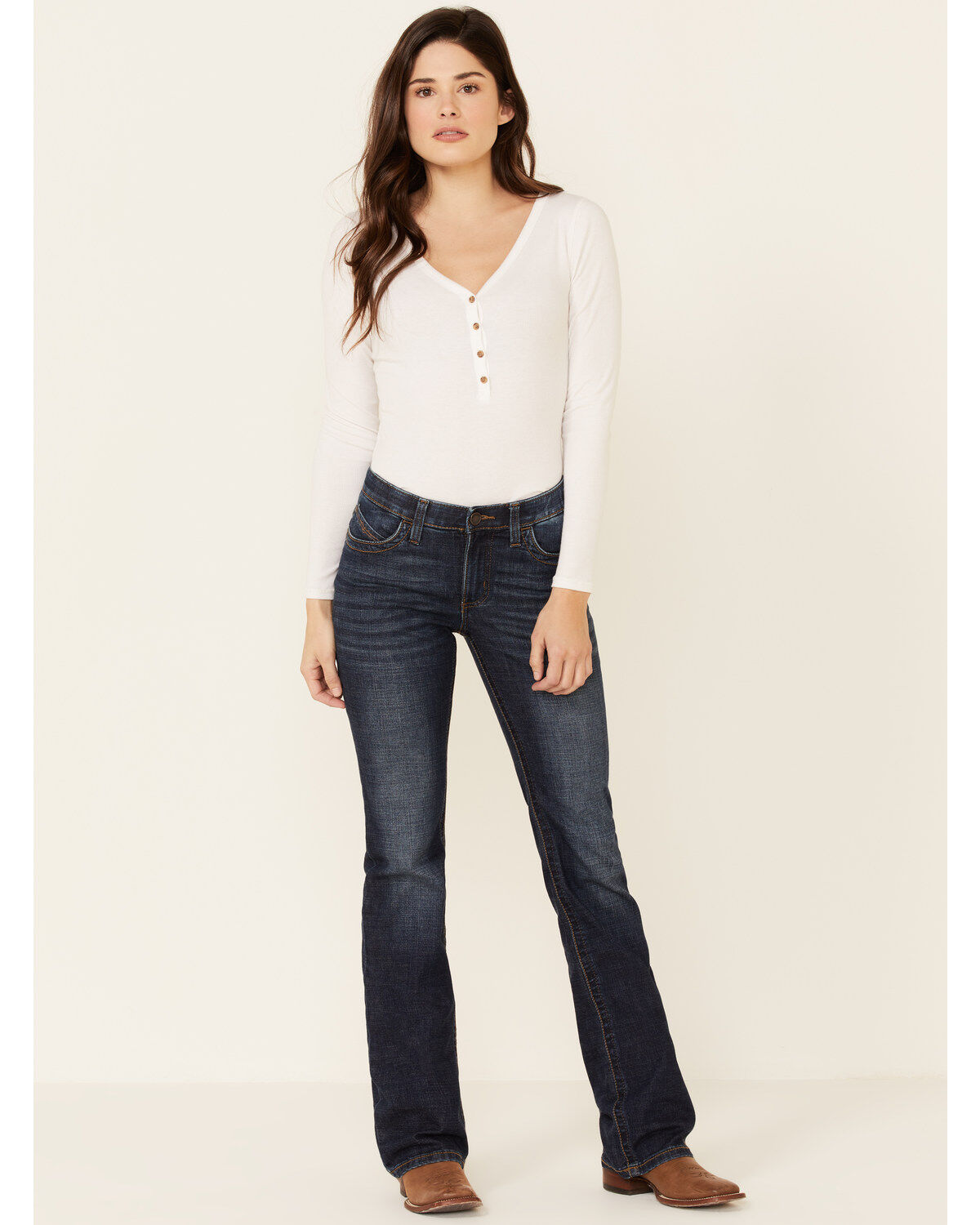 Image #3 - Wrangler Women's Willow Lovette Ultimate Riding Bootcut Jeans, Blue, hi-res