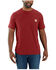 Image #1 - Carhartt Men's Force® Relaxed Fit Midweight Short Sleeve Pocket T-Shirt, Red, hi-res