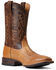 Image #1 - Ariat Men's Ranger Smooth Full Quill Ostrich Night Life Ultra Western Boot - Broad Square Toe, Brown, hi-res