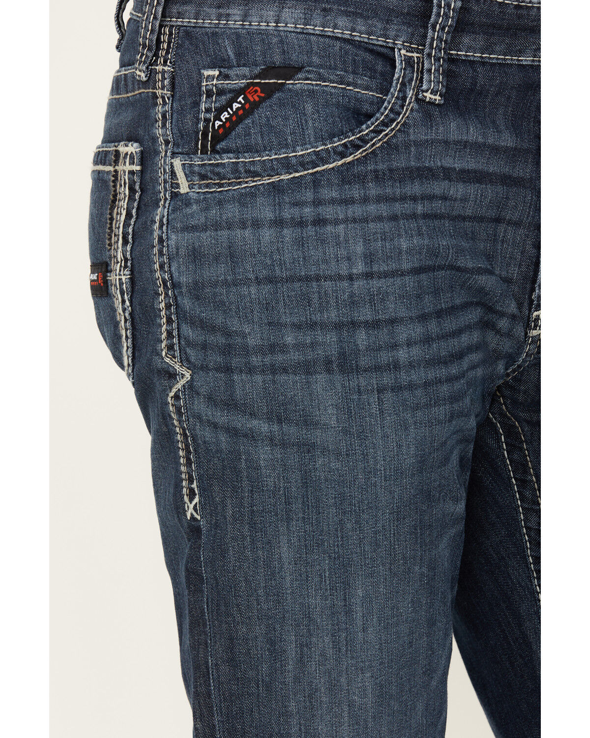 Image #2 - Ariat Men's FR M4 Boundary Low Rise Bootcut Jeans, Blue, hi-res