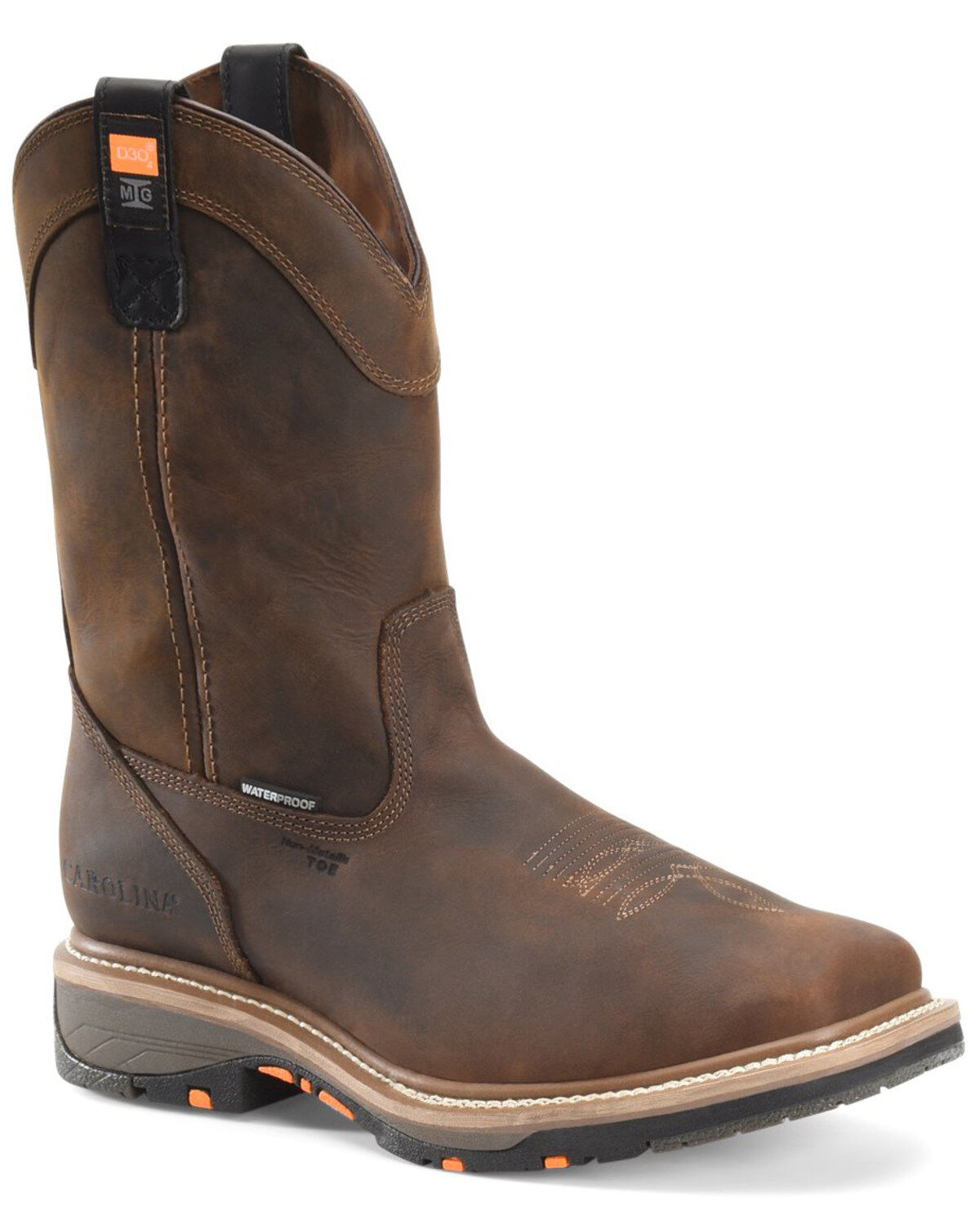 Carolina Men's Actuator Met Guard Waterproof Western Work Boots - Composite Toe, Brown, hi-res
