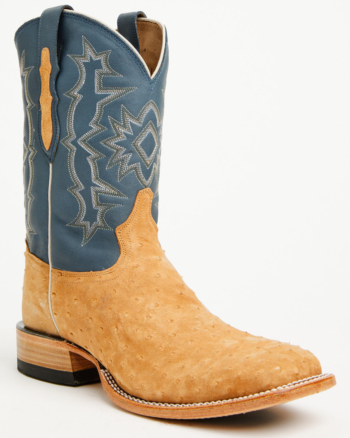 Image #1 - Tony Lama Men's Boot Barn Exclusive Heritage Carlos Exotic Sueded Ostrich Western Boots - Broad Square Toe, Brown, hi-res