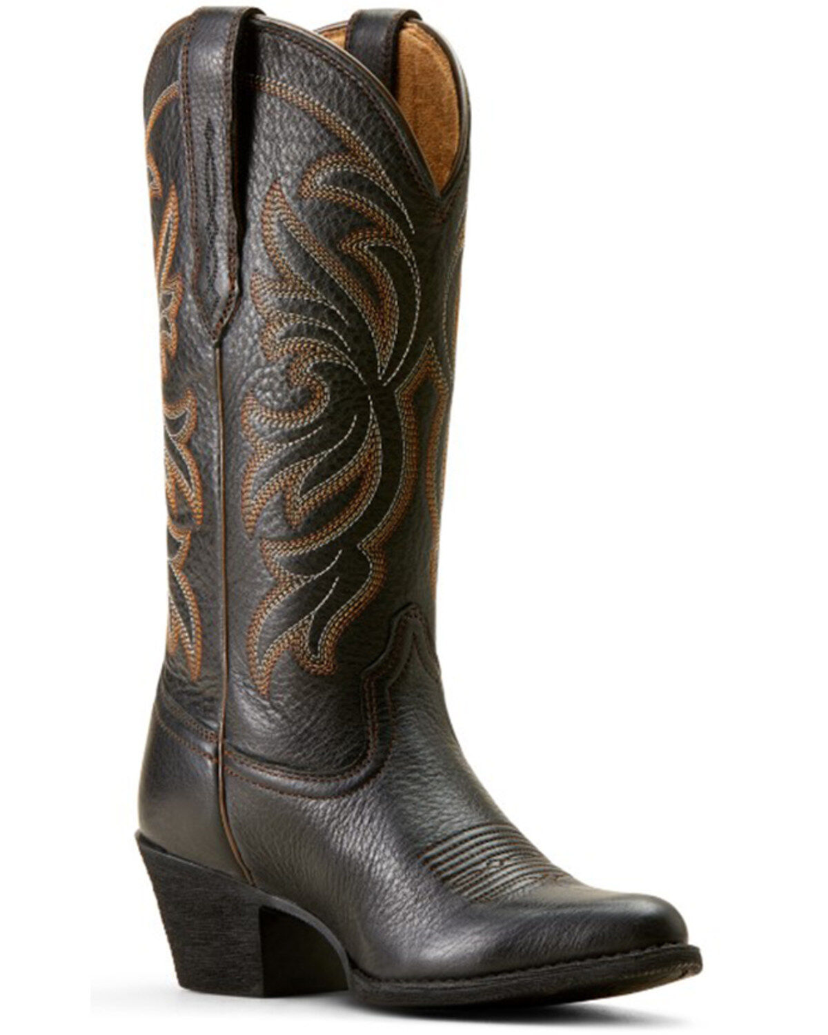 Image #1 - Ariat Women's Heritage Stretchfit Western Boots - Round Toe, Black, hi-res