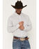 Image #1 - Ariat Men's Boot Barn Exclusive Franz Geo Print Long Sleeve Button-Down Western Shirt, White, hi-res