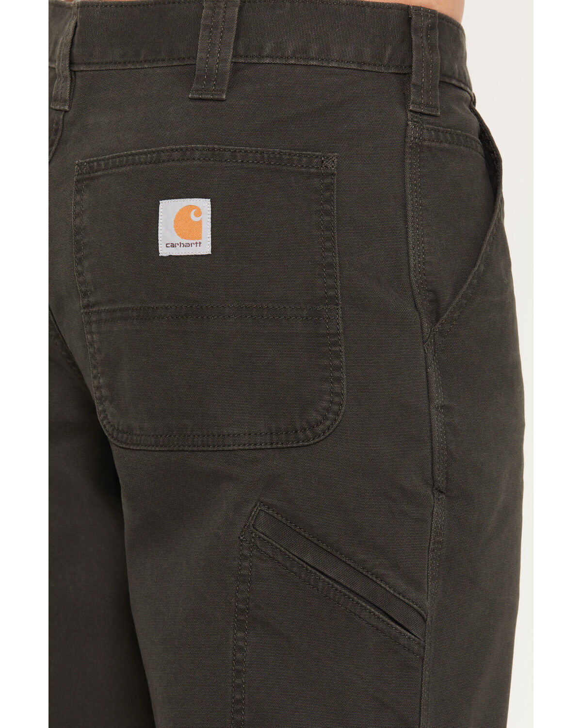 Image #4 - Carhartt Men's Peat Rugged Flex&reg; Rigby Dungaree Work Pants, Loden, hi-res