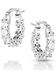 Image #1 - Montana Silversmiths Women's Dazzling Delight Crystal Hoop Earrings , Silver, hi-res