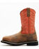 Image #3 - Cody James Men's Mustang Pull-On Waterproof Work Boots - Composite Toe, Orange, hi-res