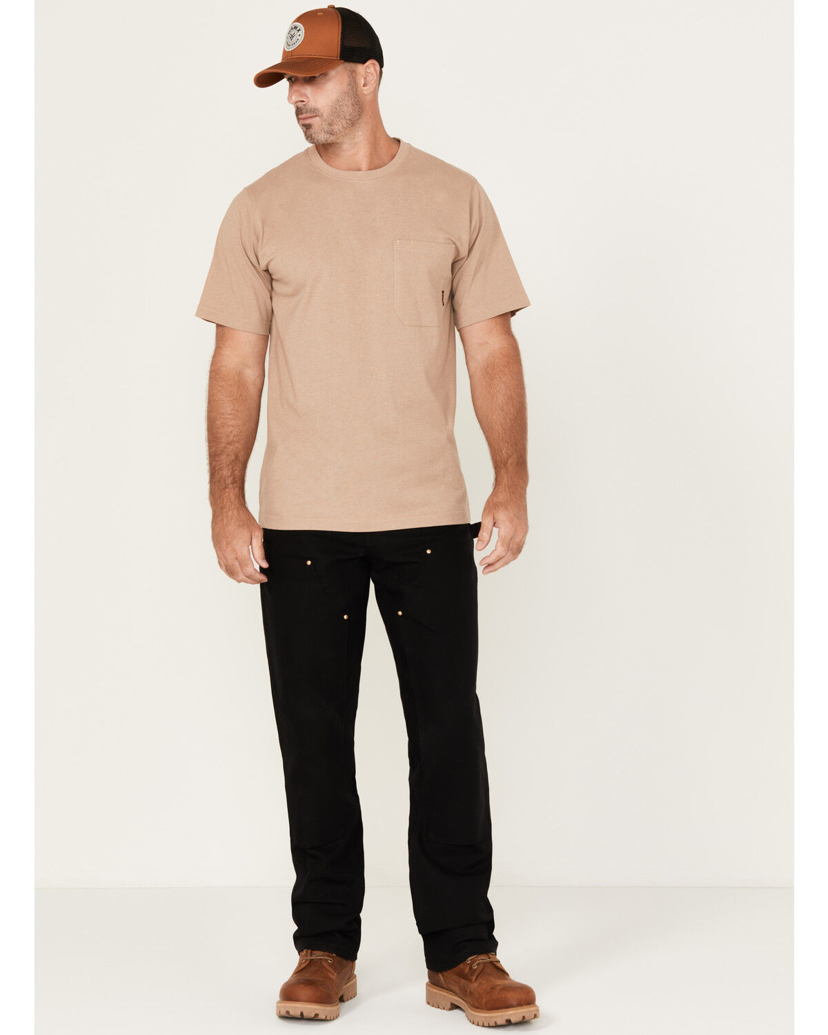 Carhartt Men's Loose Fit Firm Duck Double-Front Utility Work Pant, Black, hi-res
