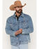 Image #4 - Wrangler X Coors Banquet Men's Embroidery Denim Jacket, Medium Wash, hi-res