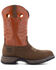 Image #2 - Frye Men's 10" Safety Crafted Wellington Work Boots - Steel Toe, Brown, hi-res