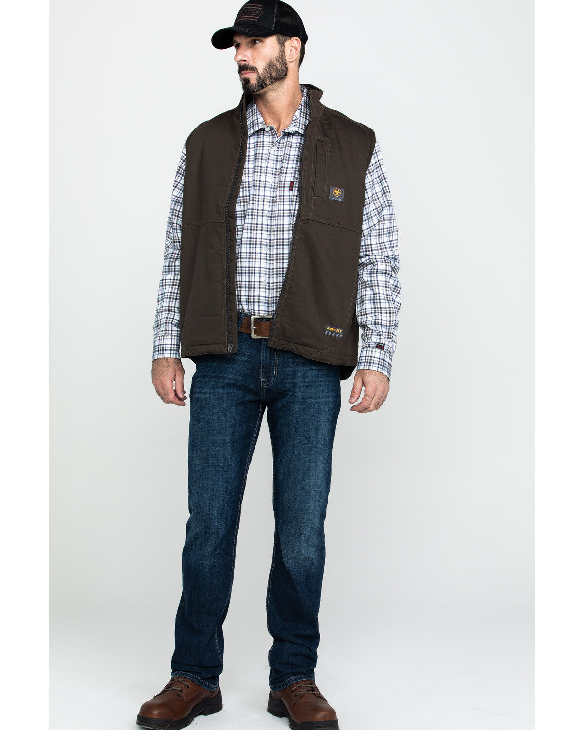 Image #6 - Ariat Men's Rebar Duracanvas Work Vest - Big & Tall, Loden, hi-res
