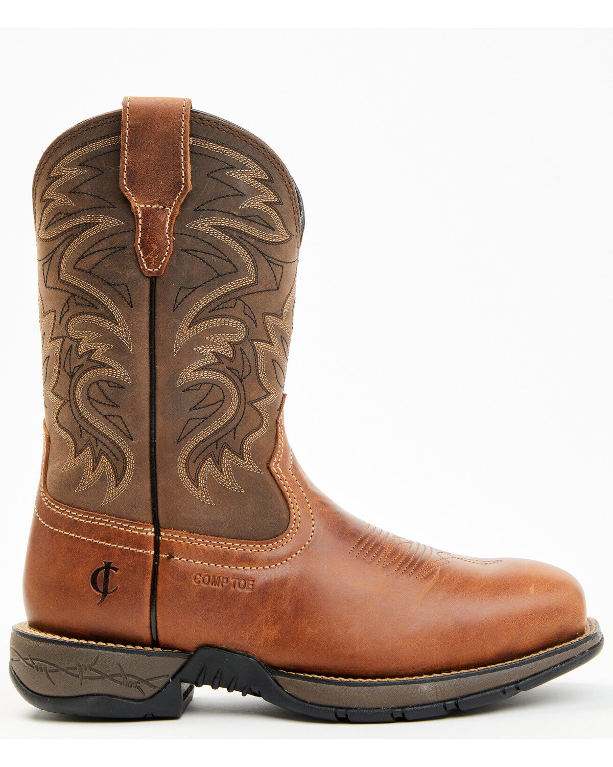 Image #2 - Cody James Men's 11" Xero Gravity Lite Pull-On Work Boots - Composite Toe, Brown, hi-res