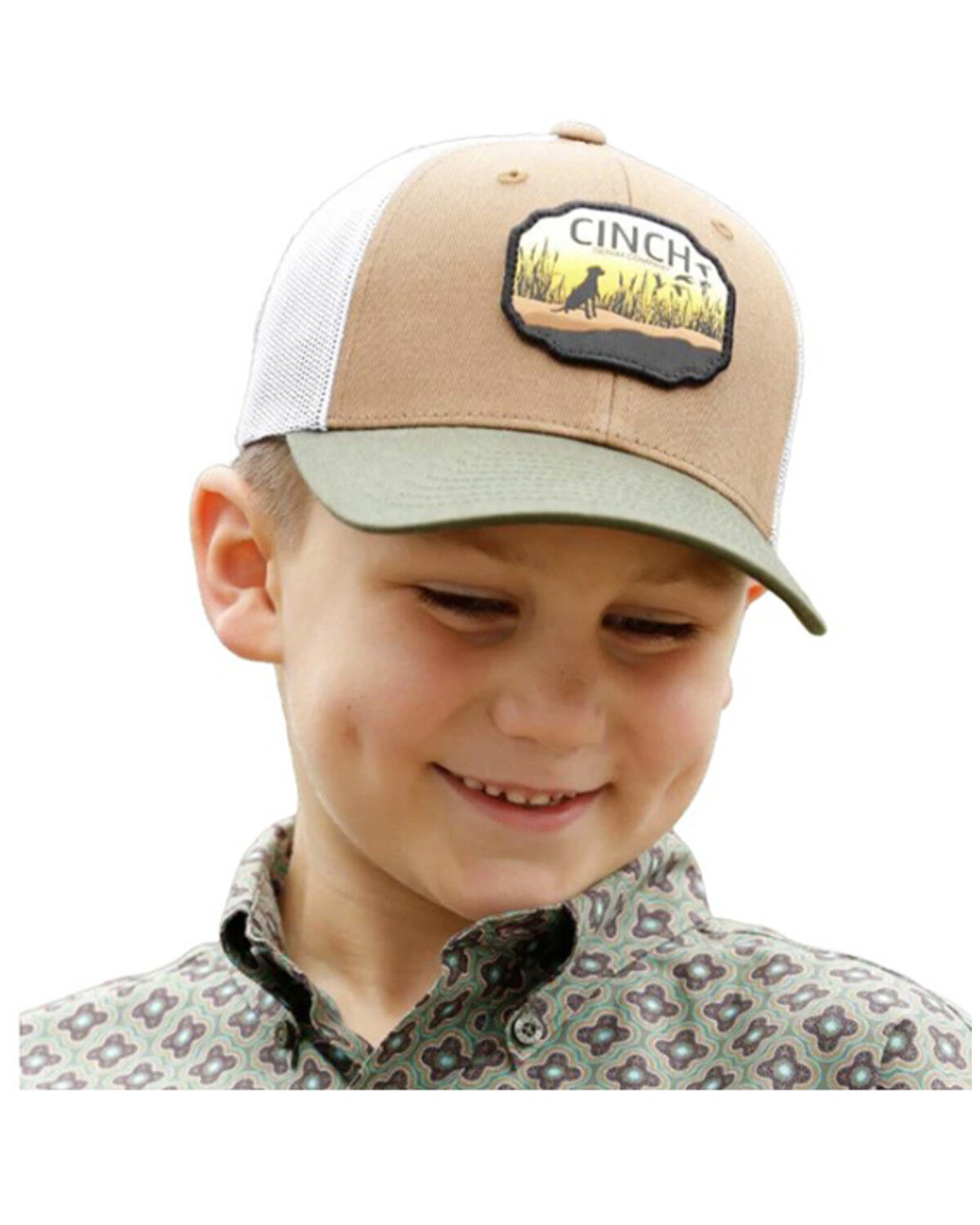 Cinch Boys' Hunting Logo Ball Cap, Purple, hi-res