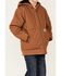 Image #2 - Carhartt Little Boys' Hooded Flannel Quilt Lined Jacket, Brown, hi-res