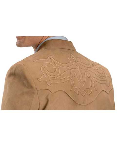 Image #2 - Circle S Men's Embroidered Microsuede Sport Coat, Tan, hi-res