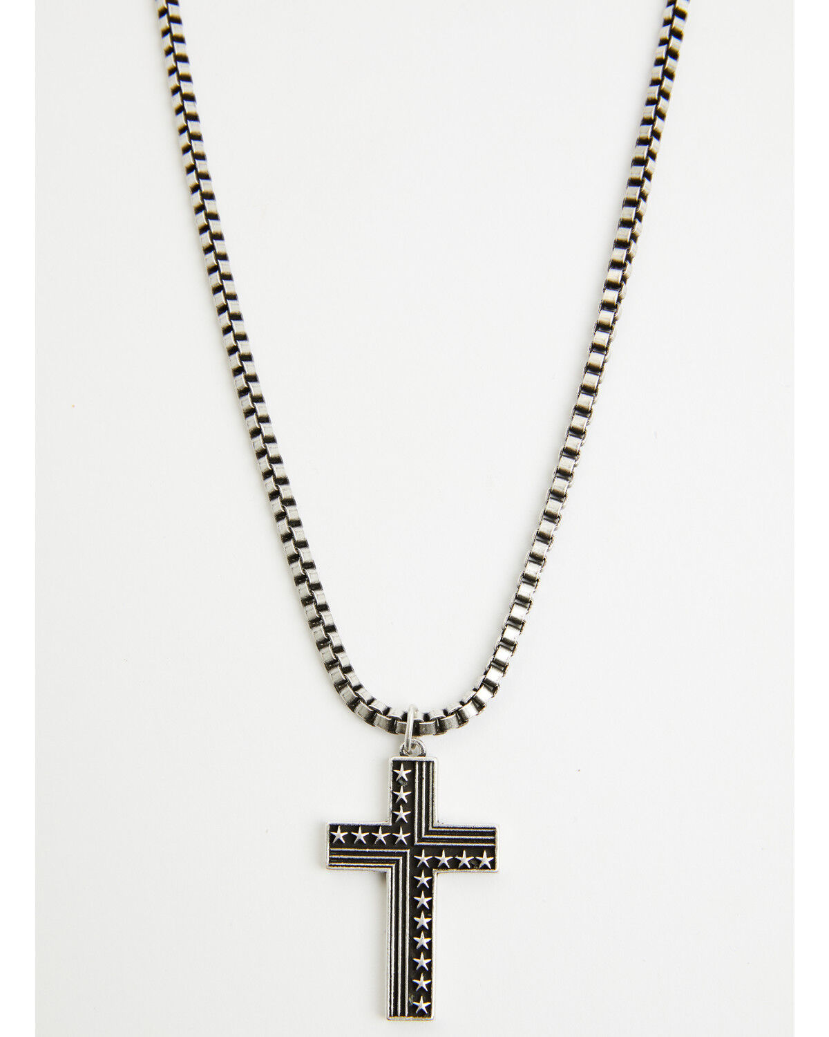 Image #1 - Cody James Men's Stars & Stripes Necklace, Silver, hi-res