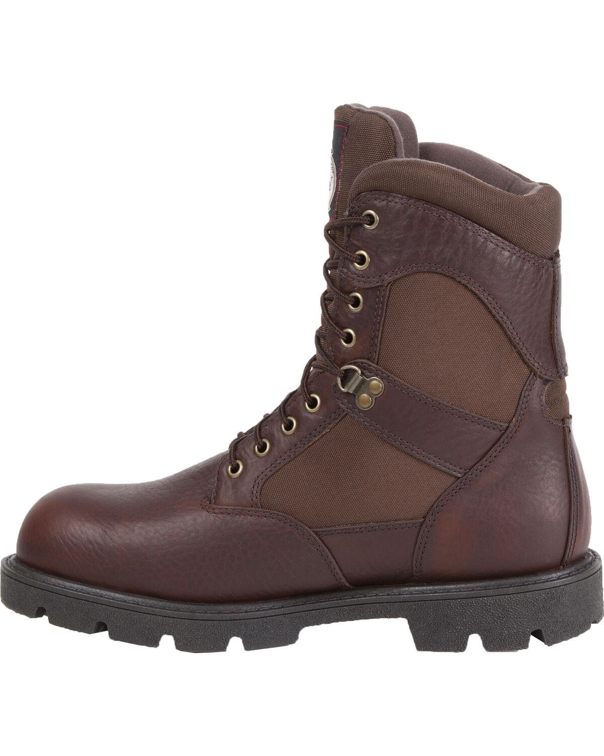Image #8 - Georgia Men's Homeland Steel Toe Waterproof Work Boots, Brown, hi-res