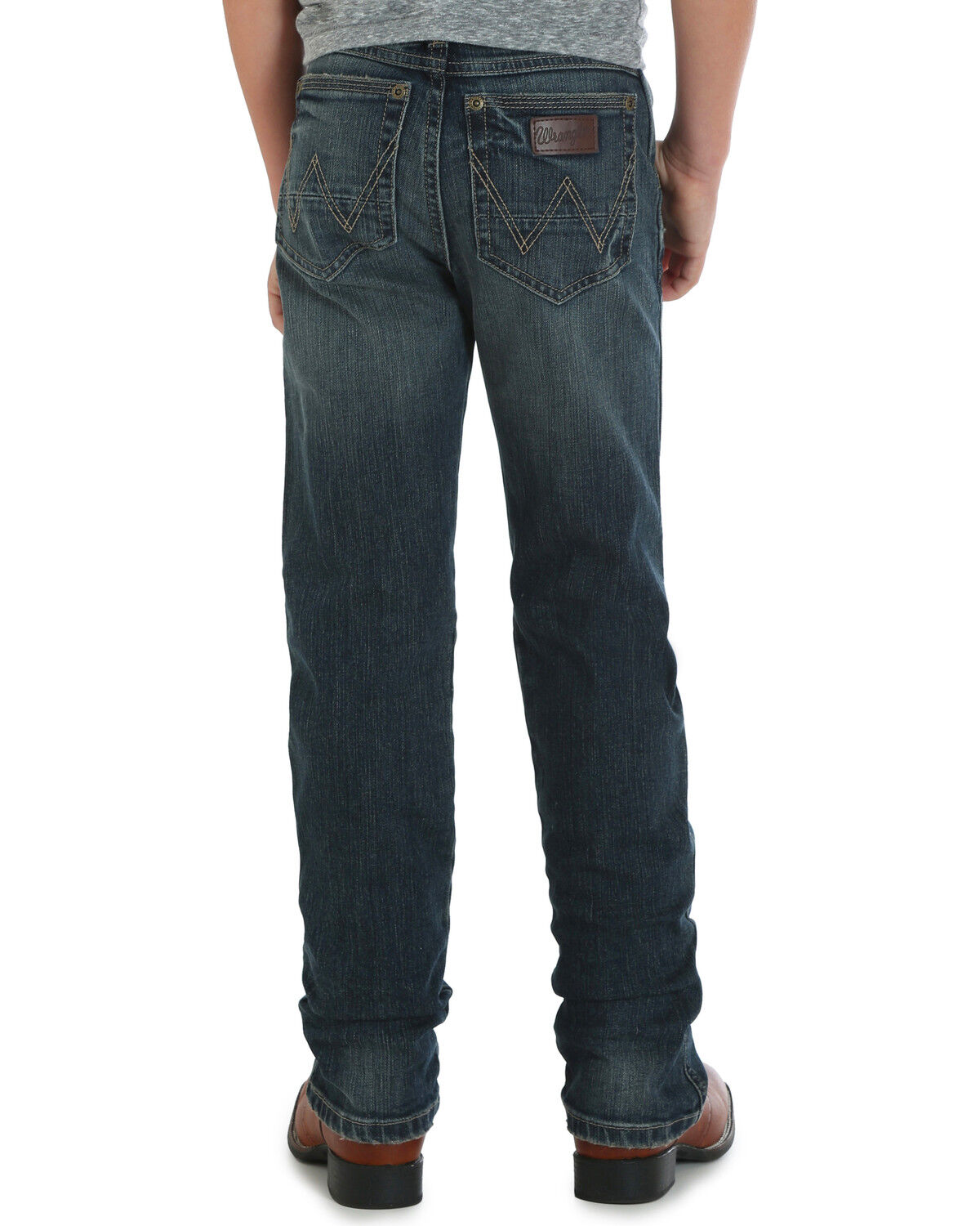 Wrangler Retro Boys' (8-16) Slim Straight Fit Jeans, Indigo, hi-res