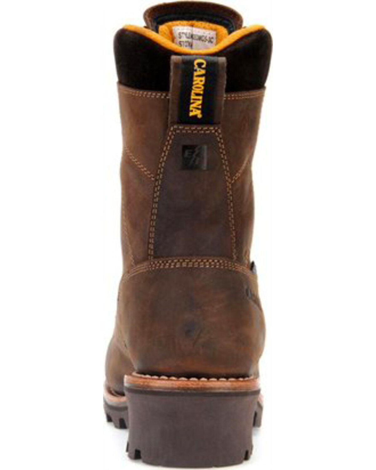 Image #7 - Carolina Men's 8" Crazy Horse Waterproof Lace-to-Toe Logger Boots - Soft Toe, Brown, hi-res