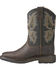 Image #6 - Ariat Youth Boys' Workhog Bruin Western Boots, Brown, hi-res