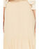 Image #4 - La La Land Women's Handkerchief Hem Midi Skirt , Cream, hi-res