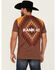 Image #1 - RANK 45&reg; Men's Jarred Southwestern Logo Short Sleeve Graphic T-Shirt, Coffee, hi-res