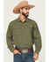 Image #1 - Cinch Men's Solid Arenaflex Long Sleeve Button-Down Performance Stretch Western Shirt, Green, hi-res
